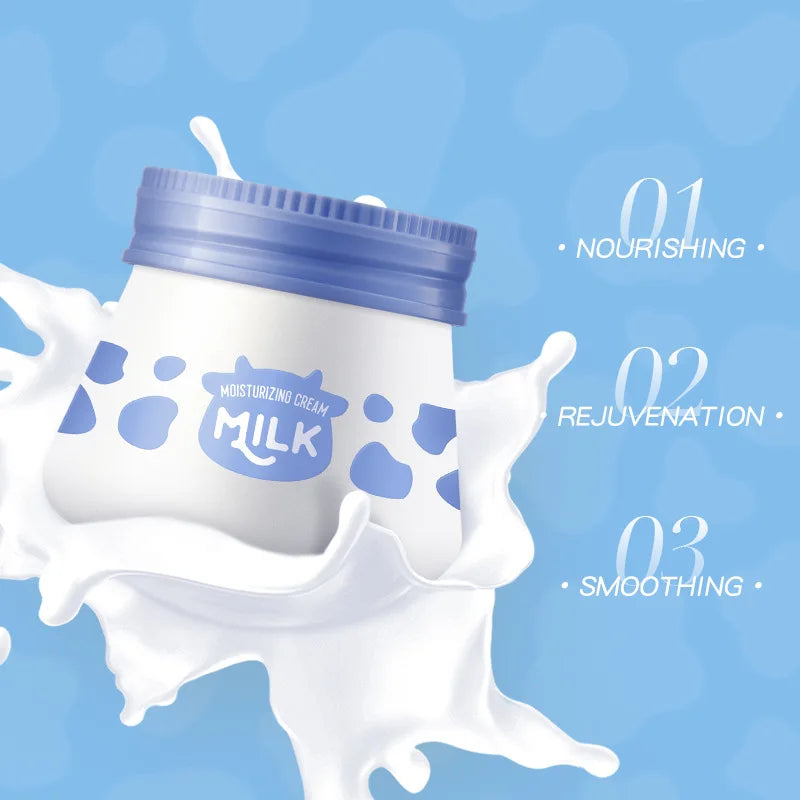 55g Milk Hyaluronic Acid Moisturizing Cream Smooth Nourish Face Creams  Improving Dryness & Roughness Facial Skin Care Products