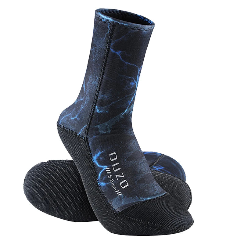 5mm Neoprene Diving Socks — Anti-Slip Surf & Beach Booties for Water Sports