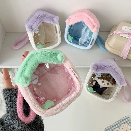 Cartoon Plush Diaper Bag Student Dollhouse Storage Bag Anime Doll Cotton Doll Display Hanging Bag Pain Bag