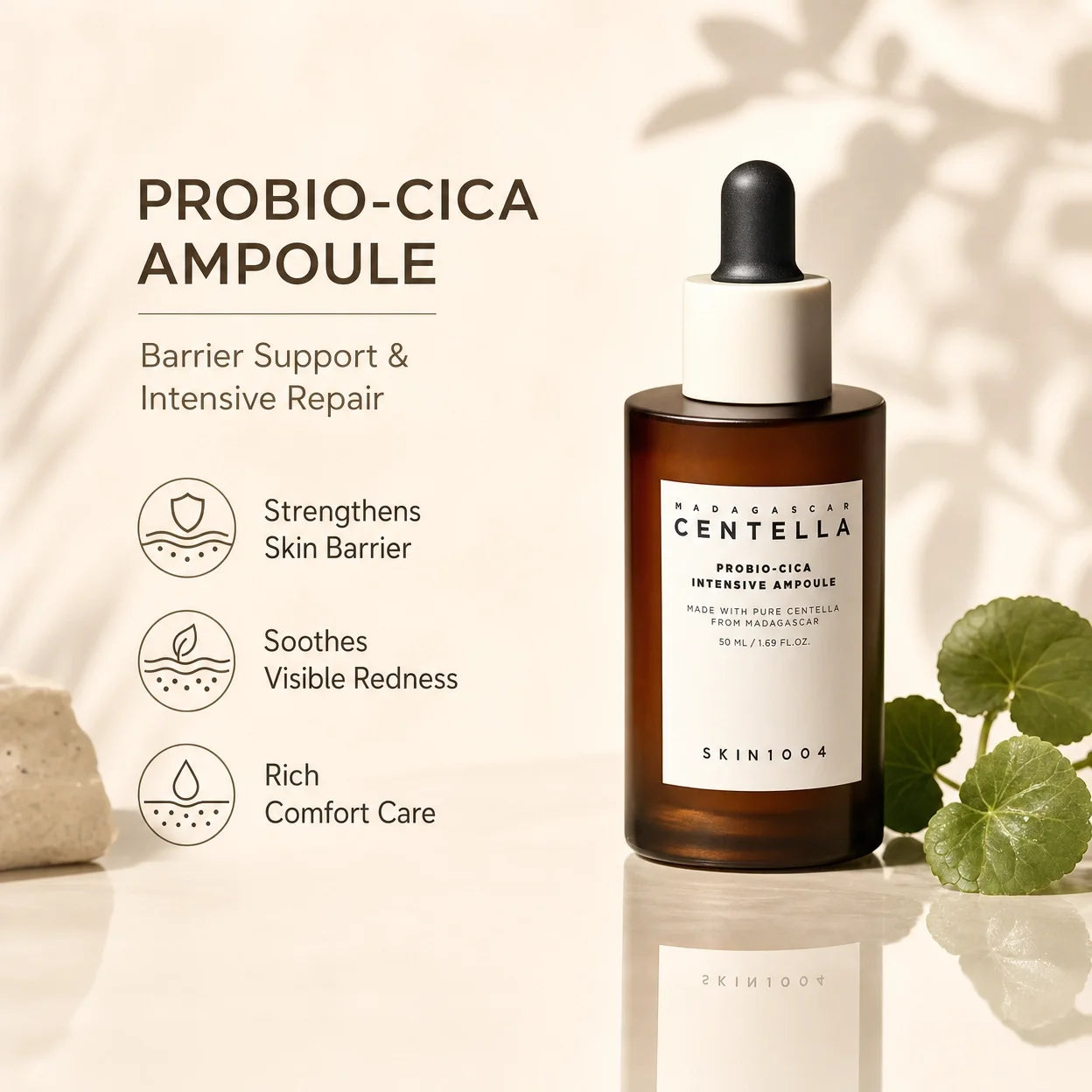 Korean Centella Ampoule Serum — Calming Pore-Refining Essence