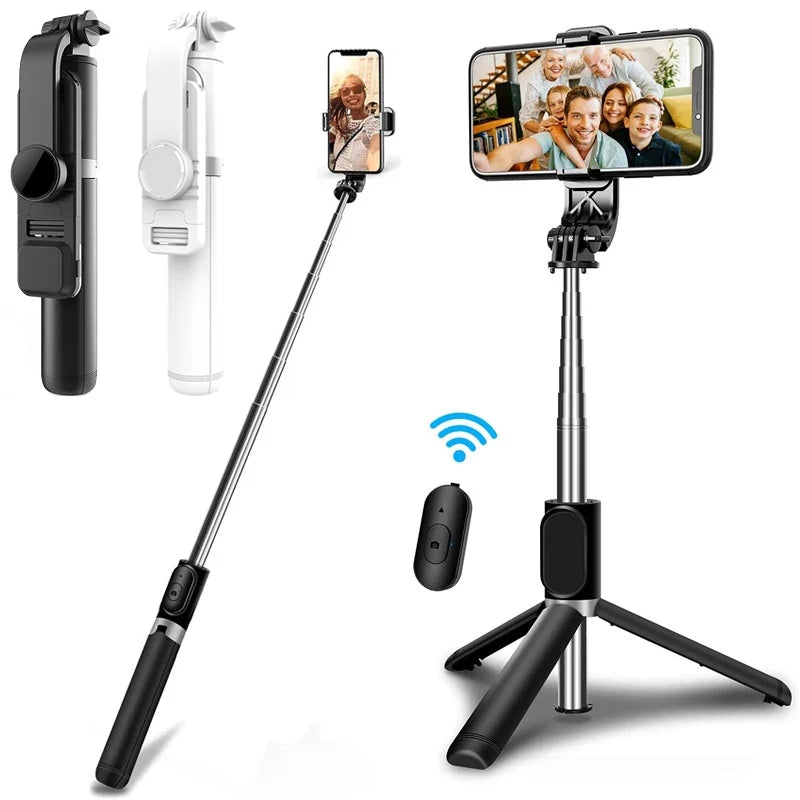 Portable Tripod Phone Selfie Stick – LED Fill Light, Bluetooth Remote & Extendable Stand for TikTok & Live