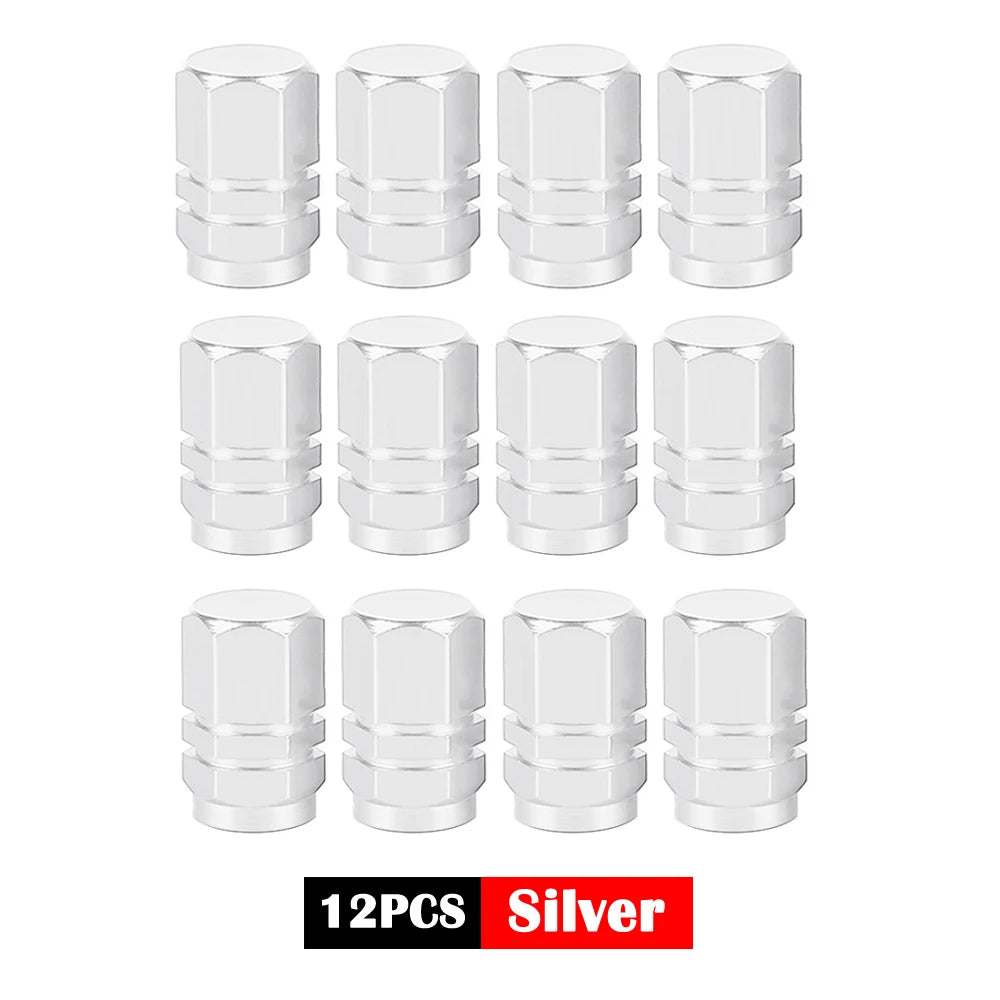 DSYCAR 12Pcs Universal Car Moto Bike Tire Wheel Valve Cap Cover Car Styling for Fiat Audi Ford Bmw Toyota VW Lada Opel Kia