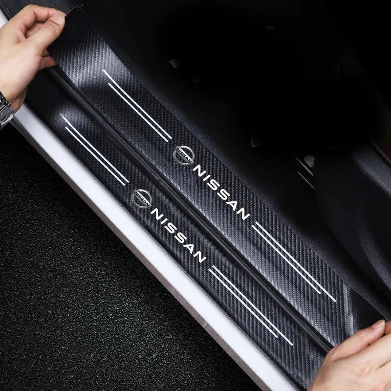 Carbon Fiber Car Sticker Car Door Protective Strip For Nissan J10 X-Trail Qashqai Juke Leaf Micra NOTE Patrol Pulsar NISMO
