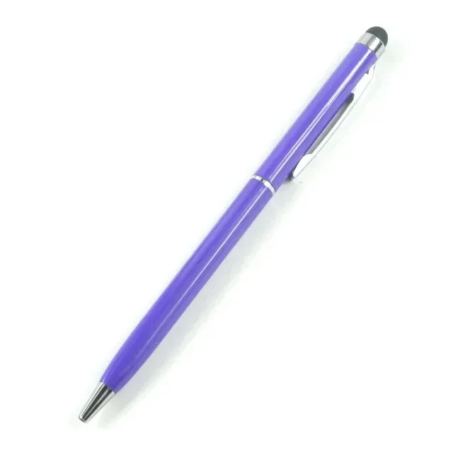 20-200 Pens Each Pack Mini Metal 2-in-1 Stylus Universal Ballpoint Pen Custom Logo Text Engraving Office School Advertising Pen