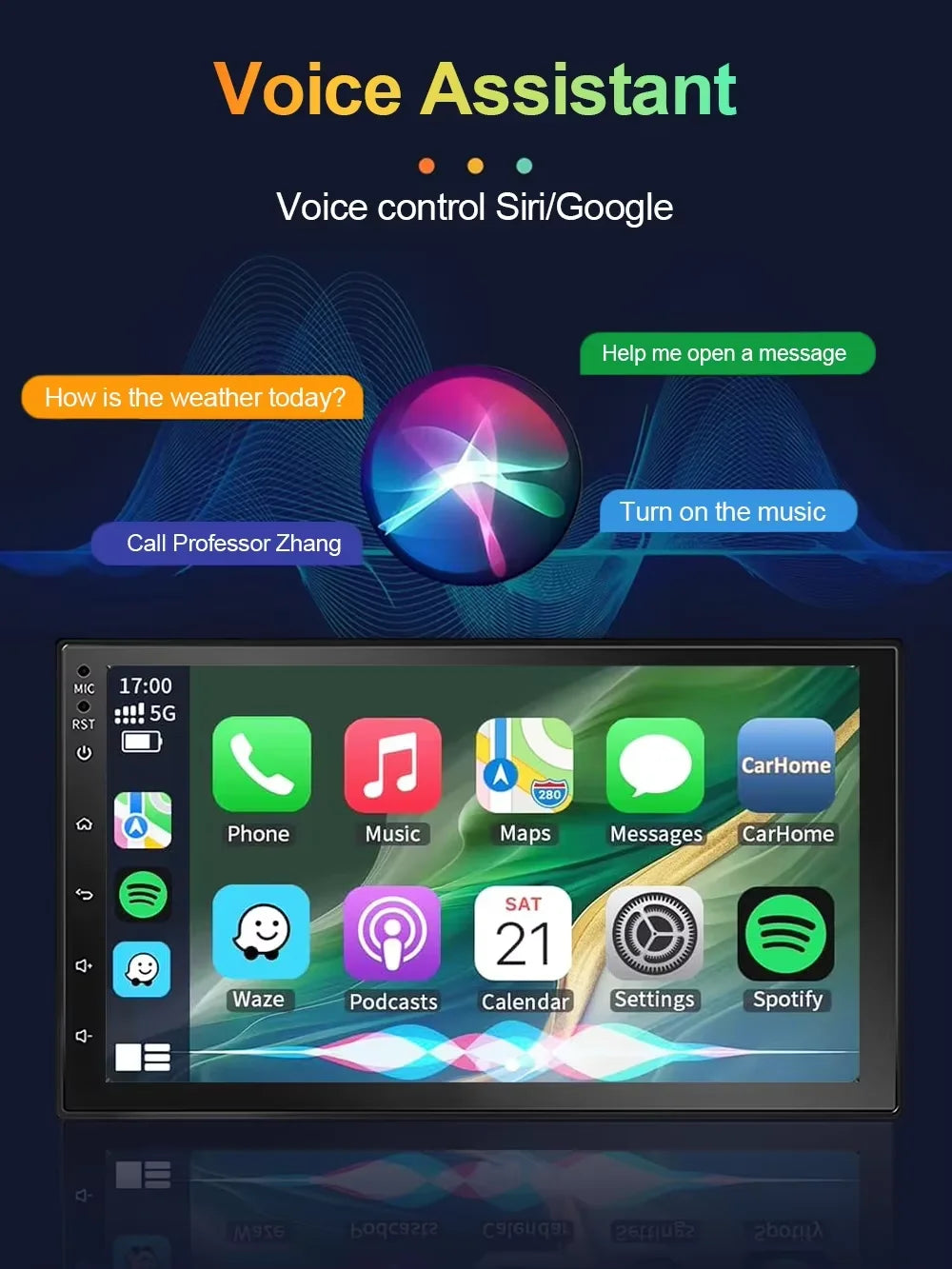 XIMA Universa 7inch Linux System Car Radio Stereo Wireless CarPlay Android auto multimedia MP5 Video 2din Universal Car HeadUnit