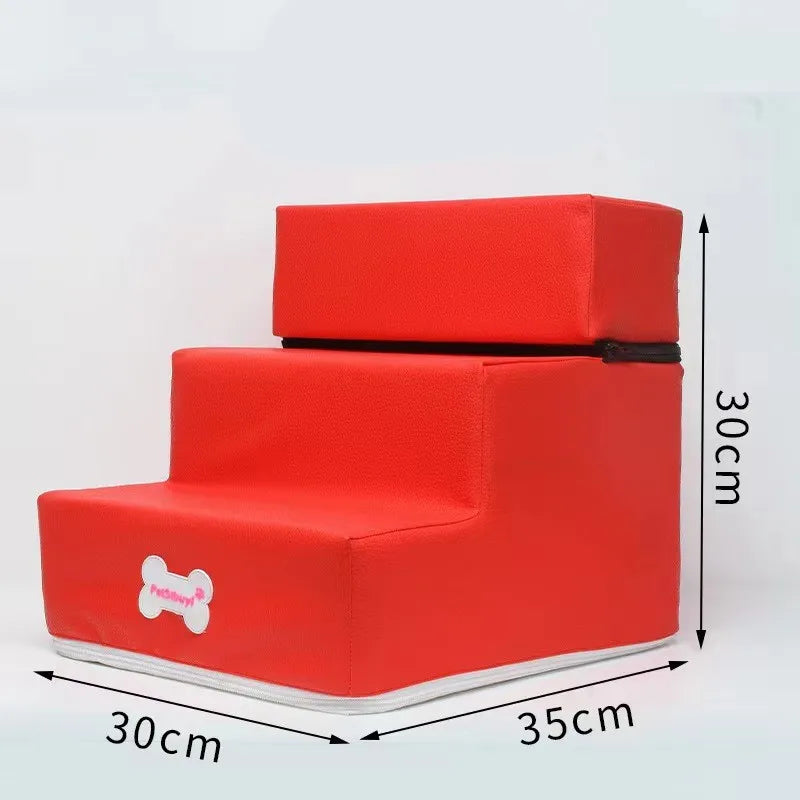 Hot Dog House-Style 3-Step Pet Stairs - Anti-Slip – photo 9