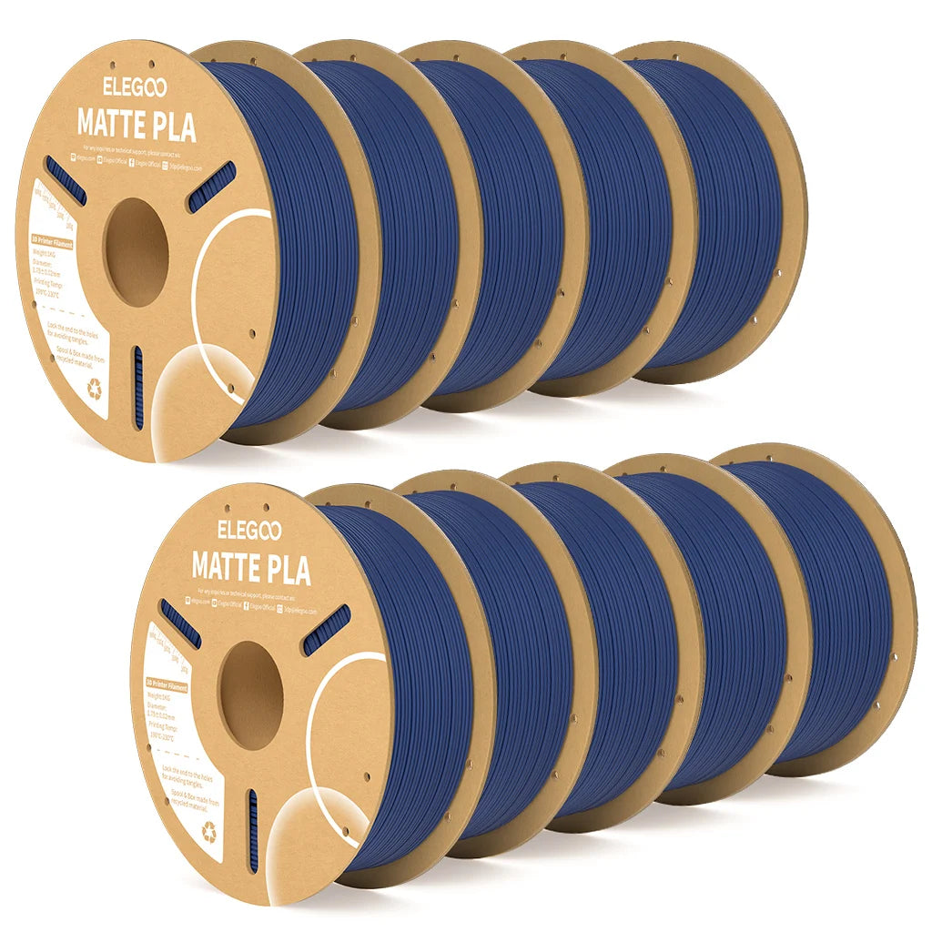 ELEGOO Matte PLA Filament 1KG,1.75mm FDM 3D Printer Filament Dimensional Accuracy +/- 0.02mm, 1kg Carboard Spool (2.2lbs)