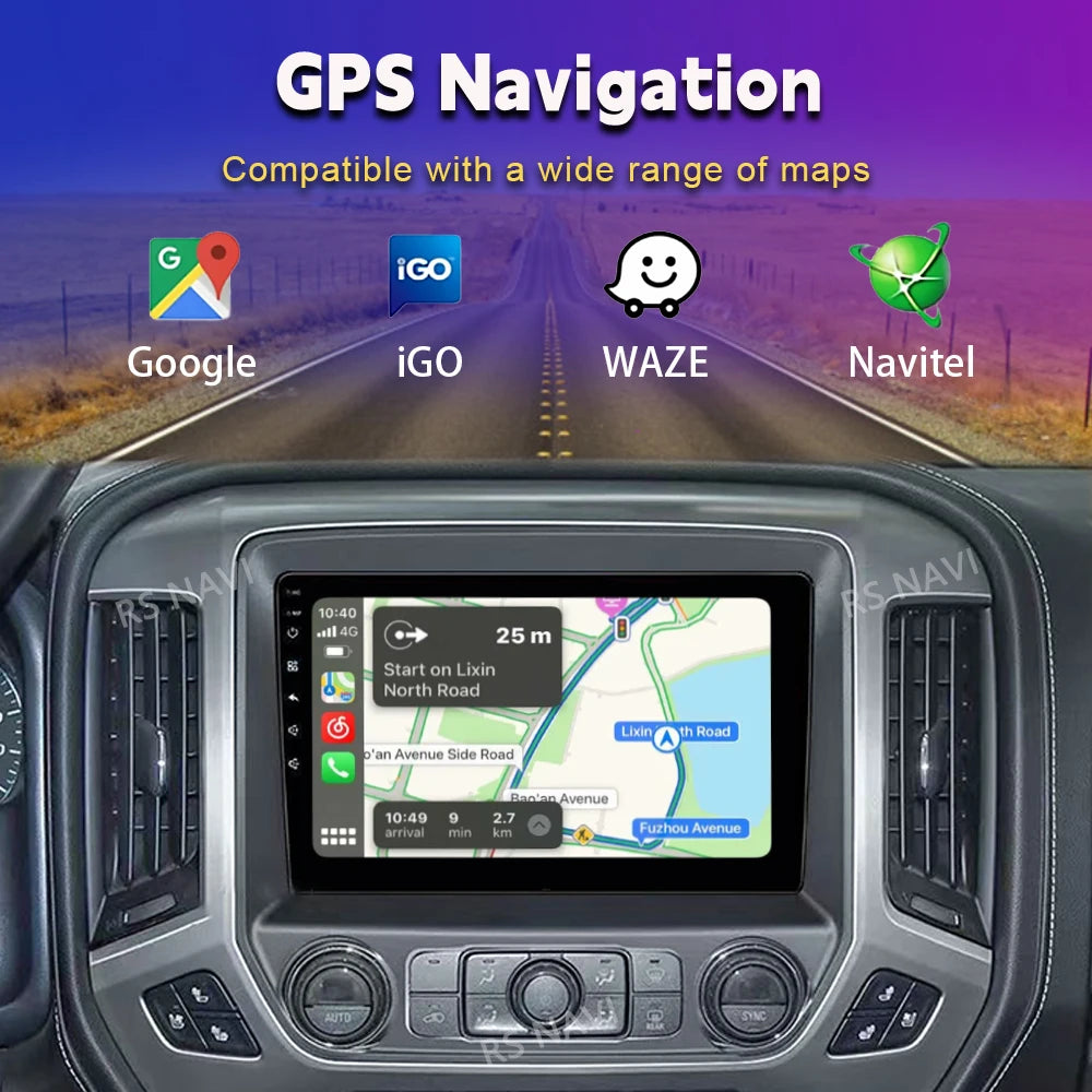Android 16 Carplay Auto Car Radio Multimedia For Chevrolet Silverado 3 GMTK2 2014 2015 2016 2017 2018 Autoradio Stereo Head Unit