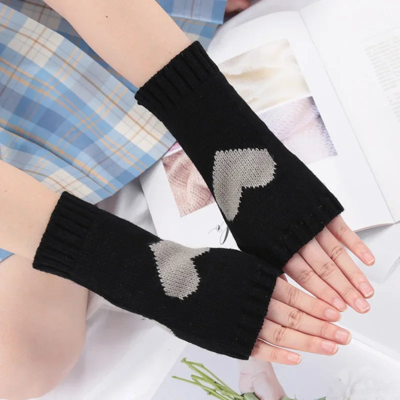 Women's Knit Half Finger Gloves - Y2K Style Fingerless Mittens - photo 10