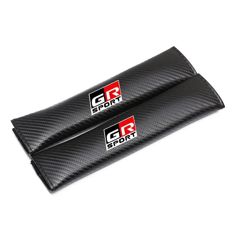 Car Safety Belt Cover Shoulder Pad For Toyota GR Sport Gazoo Racing Yaris 86 Corolla Hilux Supra C-HR Accessories Decoration