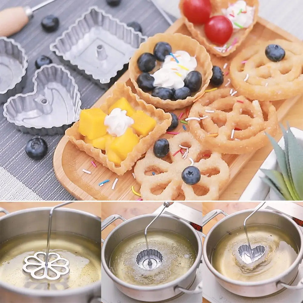 Rosette & Timbale Mold Set - Funnel Cake & Cookie Iron Molds - photo 3