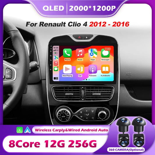 Car Stereo with Apple CarPlay & Android Auto, Compatible with Renault Clio 4