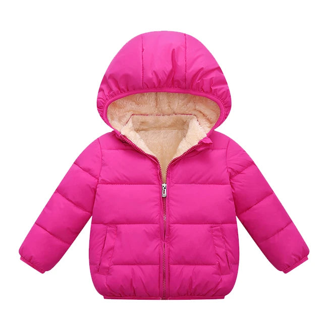 Kids Fur Hood Plush Jacket - Thickened Winter Outerwear for Boys & Girls - photo 7