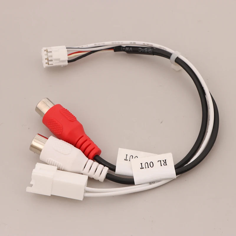 8P RCA RR RL Audio Output Male\Female Plug Cable Android Car Radio Multimedia Universal TS10 TS18 8581 FYT7862S FYT9863