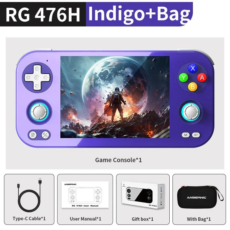 ANBERNIC RG 476H Android Handheld Game Console 4.7"HD Multi-touch Full Screen Hall Triggers Wifi PS2 Retro Video Games  RG476H