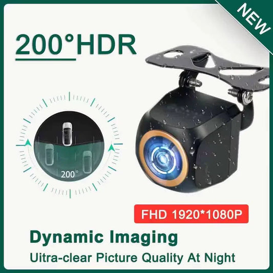 AHD 1080P Car Rear-View Backup Camera (200° Fisheye, Night Vision)