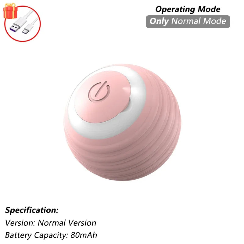 Automatic Rolling Cat Ball Toy with Tail, Rechargeable