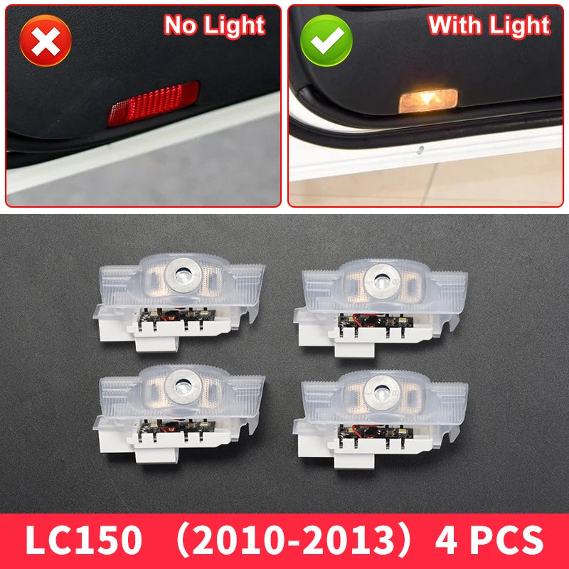 For Toyota Land Cruiser Prado 150 2010-2023 Interior Upgraded  Accessories LC150 FJ150 Car Door Lower Corner light courtesy lamp