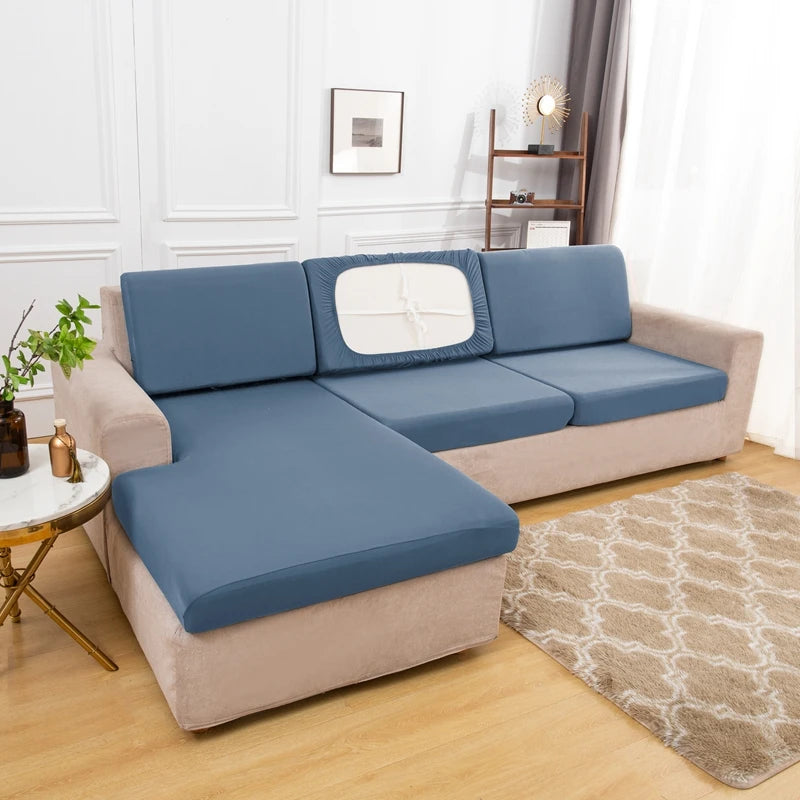 Summer Silk Spandex Seat  Sofa Cushion Cover Pad Protect 2026 Living Room Couch Slipcover 1 2 3 4 Seater Sofa Seat Covers