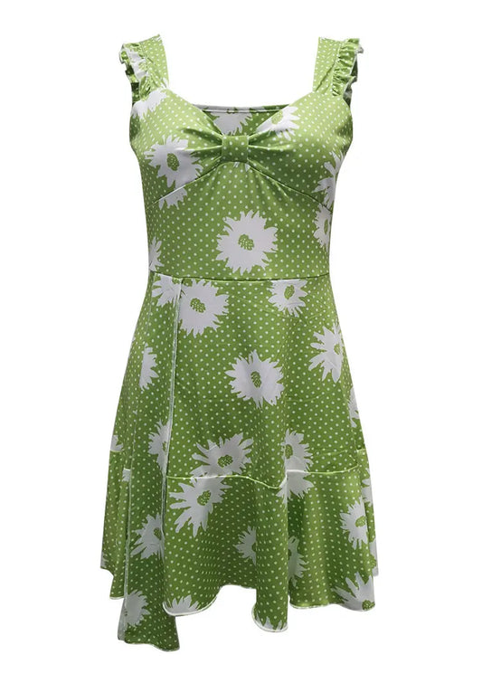 Women's Printed Strap Dress - Flower Print European & American Style Summer Dress - photo 5