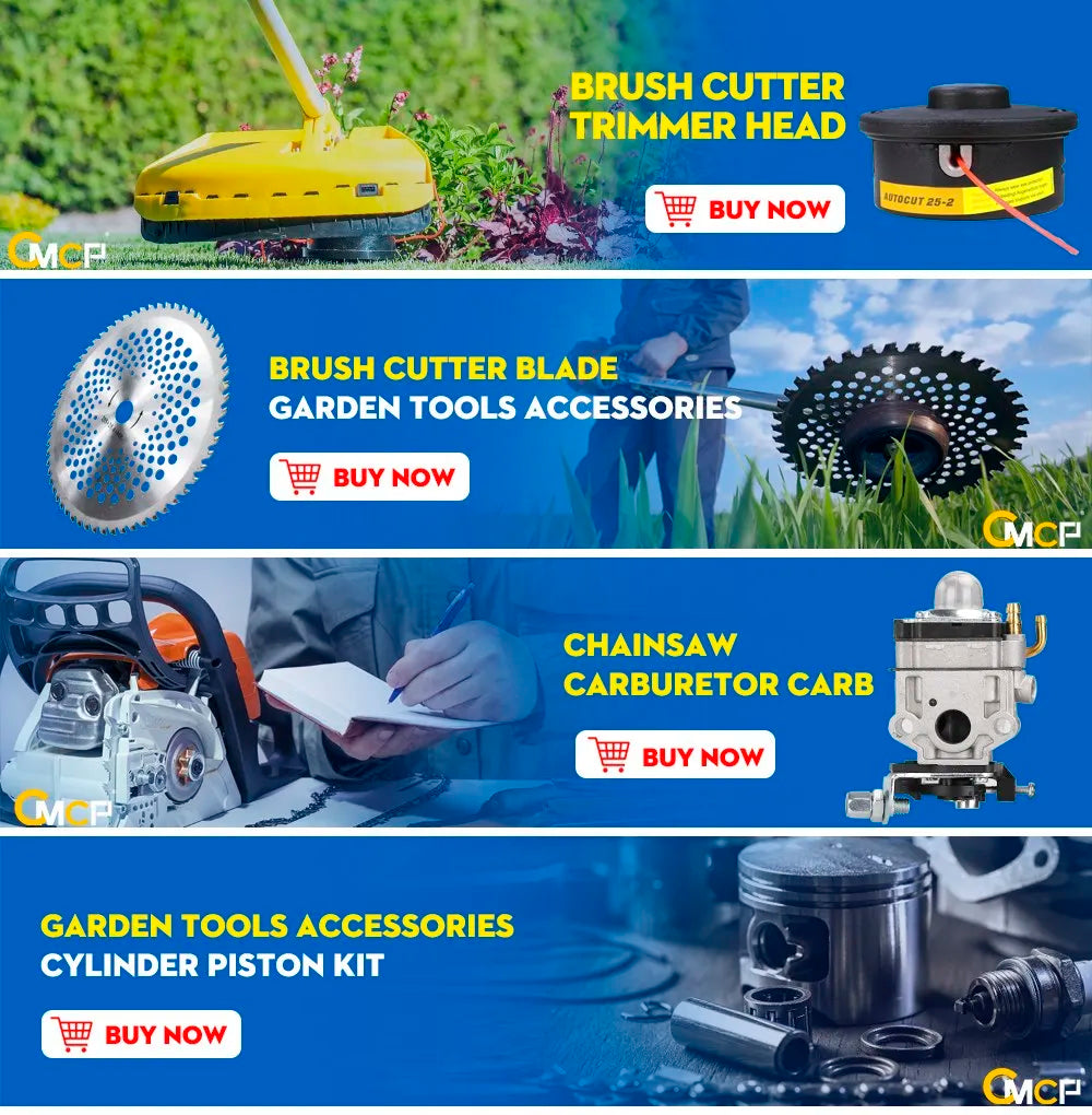 CMCP M10 Aluminum Nylon Brush Mower Bump Spool Grass Trimmer 2 Lines Cutter Head Thread Line String Saw Gasoline Brush Cutter