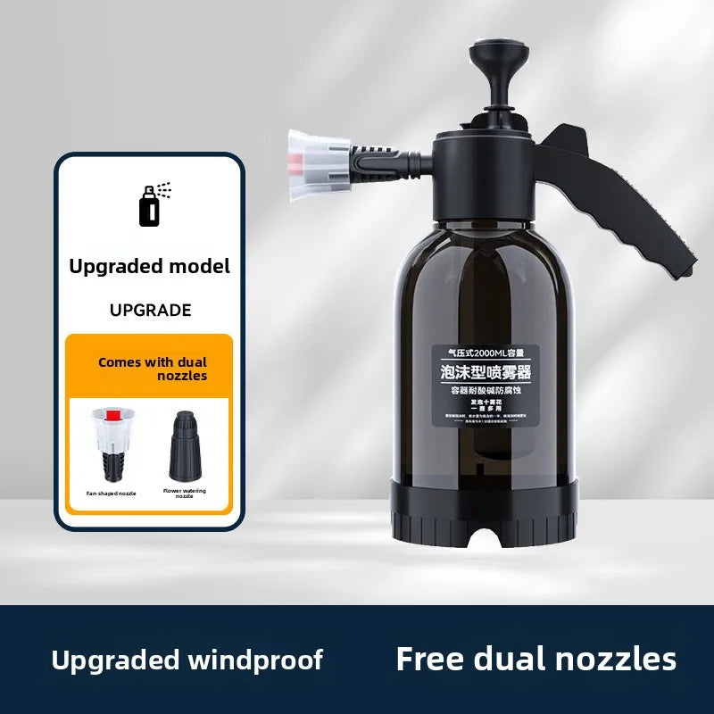 2L High Pressure Car Wash Foam Sprayer Bottle with Foam Nozzle for Auto Cleaning and Detailing