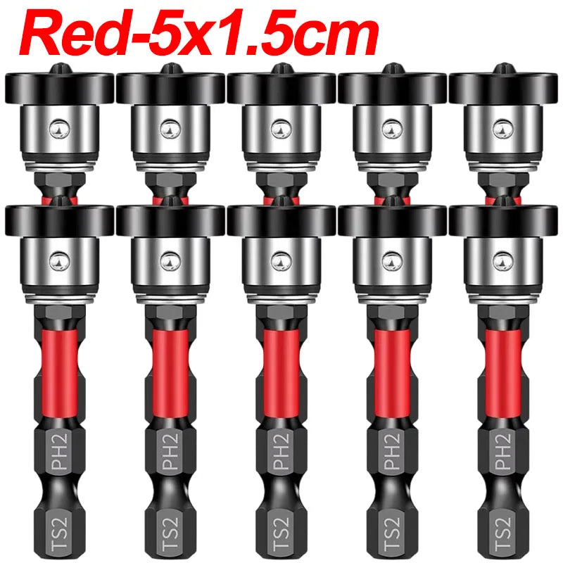 Magnetic Locating Screwdriver Bit S2 Steel PH2 Magnetic Tips Hex Shank Locating Batch Head Plasterboard Position Screwdriver Bit