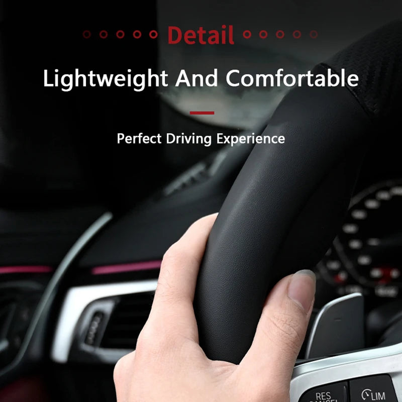 Car Carbon Fiber Leather Steering Wheel Cover For Toyota Camry RAV4 Corolla 86 Reiz Wish CHR Celica Vitz Highlander Yaris Avalon