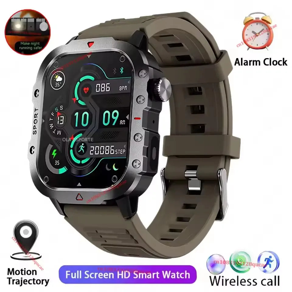 Military-Style Smart Watch — IP67, GPS, Outdoor Fitness Tracker
