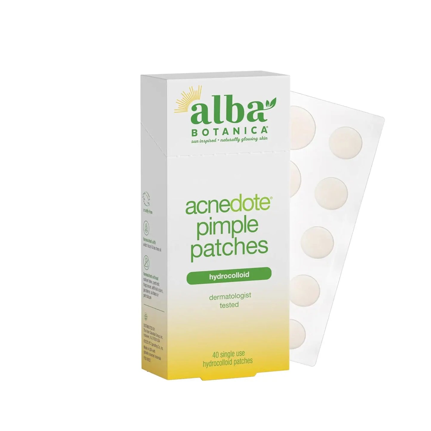 Hydrocolloid Acne Patches for Face - Pimple Spot Patches, 40 Count - Vegan & Cruelty-Free Skincare