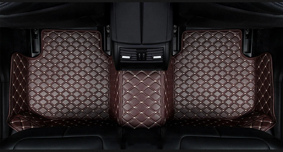 Custom-Fit Leather Car Floor Mats for Ford F-150 2009–2023 (Full Set)