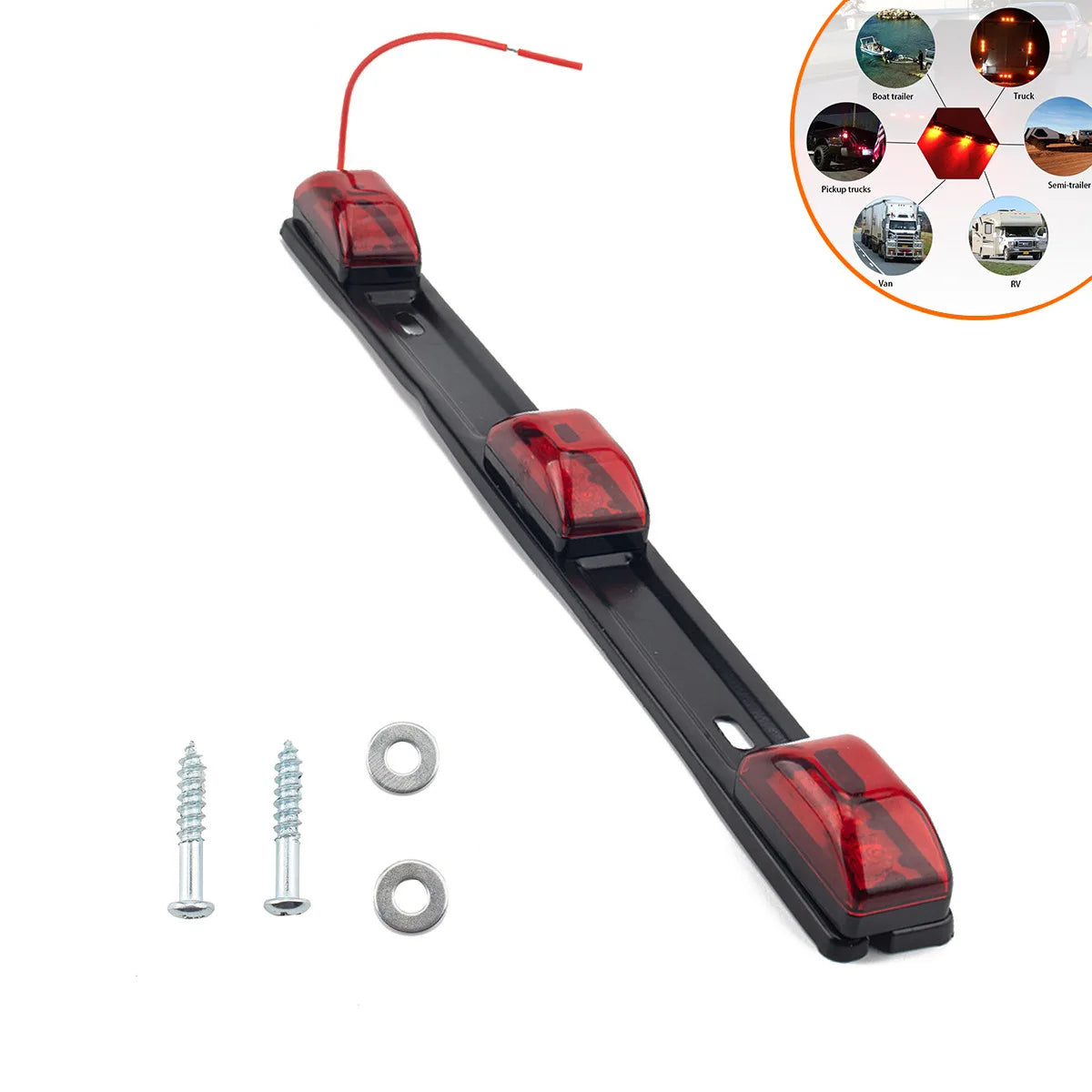 14" Red LED Identification Light Bar - Dodge RAM 1500/2500/3500