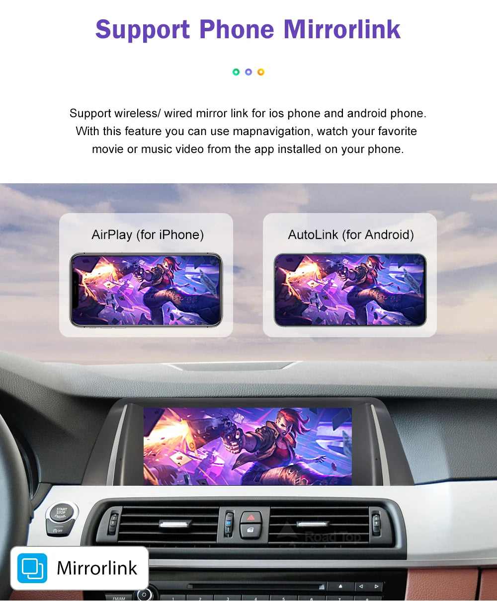 10.25" 12.3" Multimedia Touch Screen For BMW 5 Series F10 F11 CIC NBT System 2026-2026 Wireless Carplay Android Auto Car Radio
