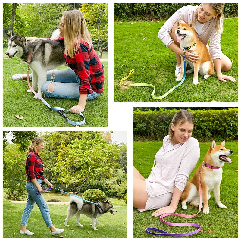 Adjustable Nylon Dog Collar & Leash Set - Quick Release Buckle - photo 3