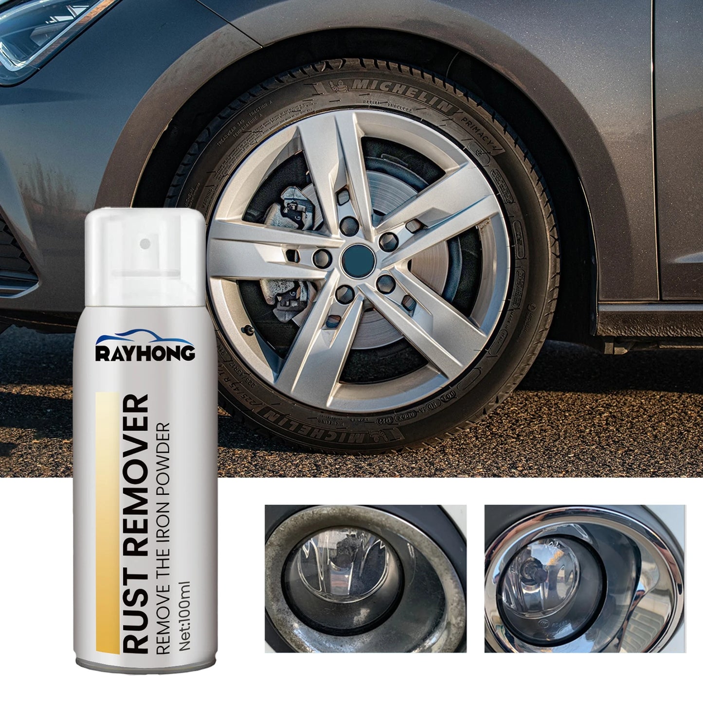 Rust Remover, Automotive Tire Metal Parts Cleaning, Multifunctional Rust Proof, Screw Loosening Lubricant