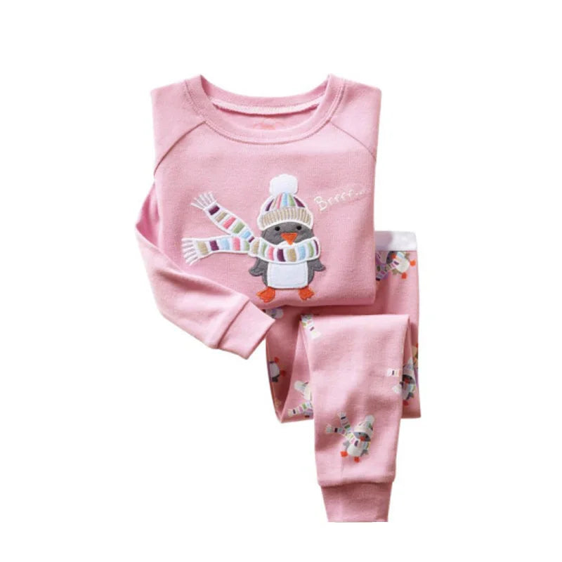 Kids Animal Embroidered Pajama Set - Soft Two-Piece Sleepwear - photo 21