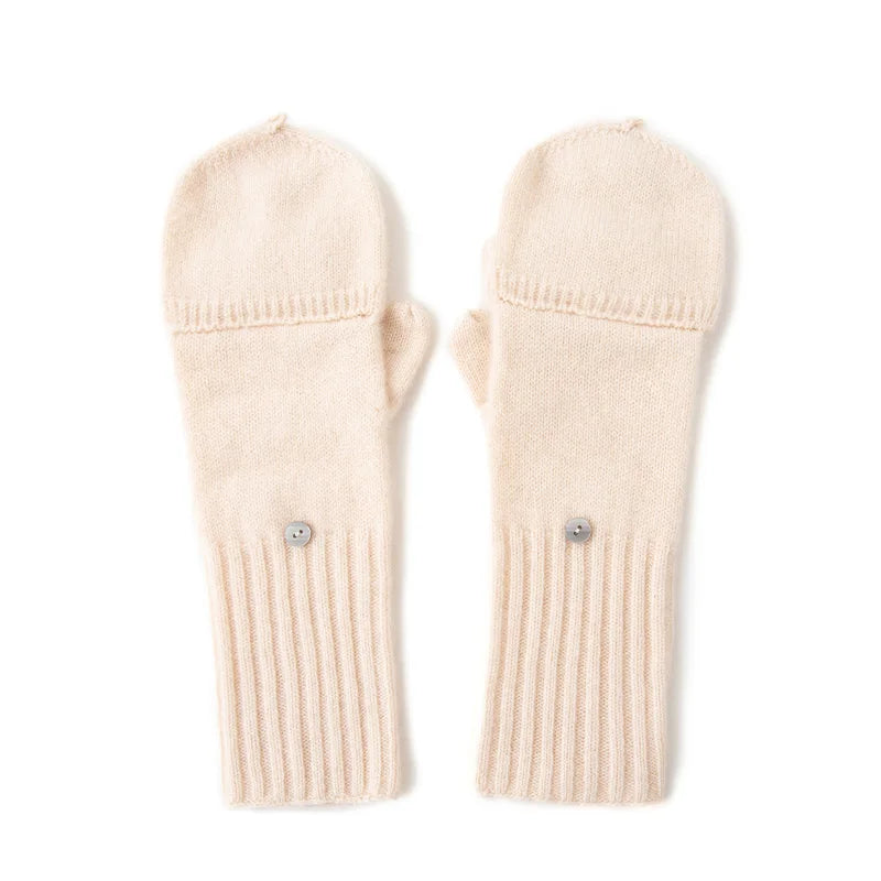 Convertible Flip-Top Mittens - Knit Fingerless Gloves for Adults - photo 11