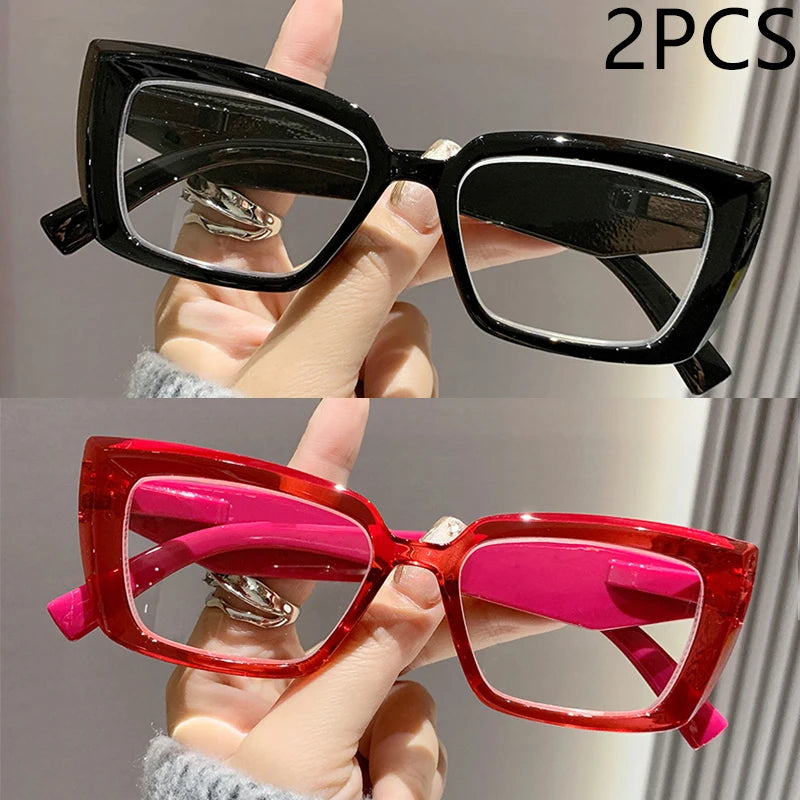 2/3PCS New Cat-eye Reading Glasses Fashionable Simple And Versatile Reading Glasses For Middle-aged And Elderly People 2319