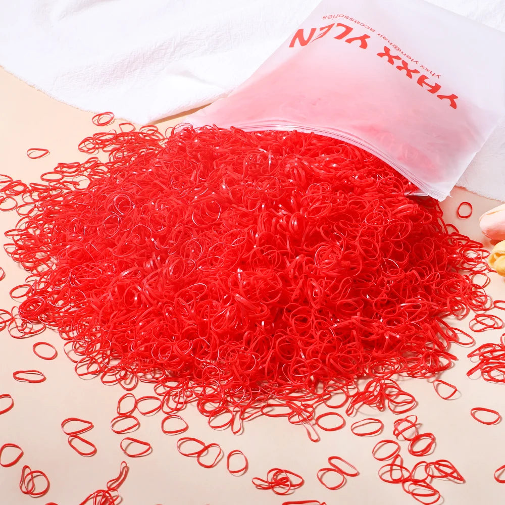 MMAlto Colorful Disposable Elastic Hair Ties for Girls – 500/1000/2026 Pcs Bulk Pack
