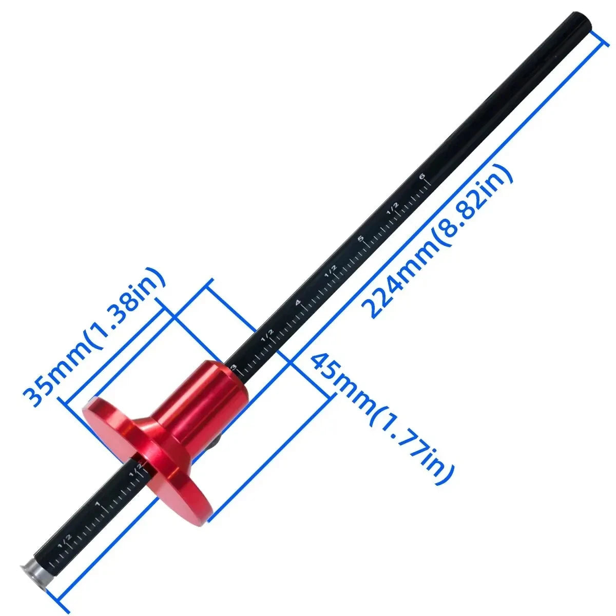 Woodworking Scriber And Marking Tool with Inch And MM Scale for Drawing Parallel Lines Mortise Measuring And Layout Precision