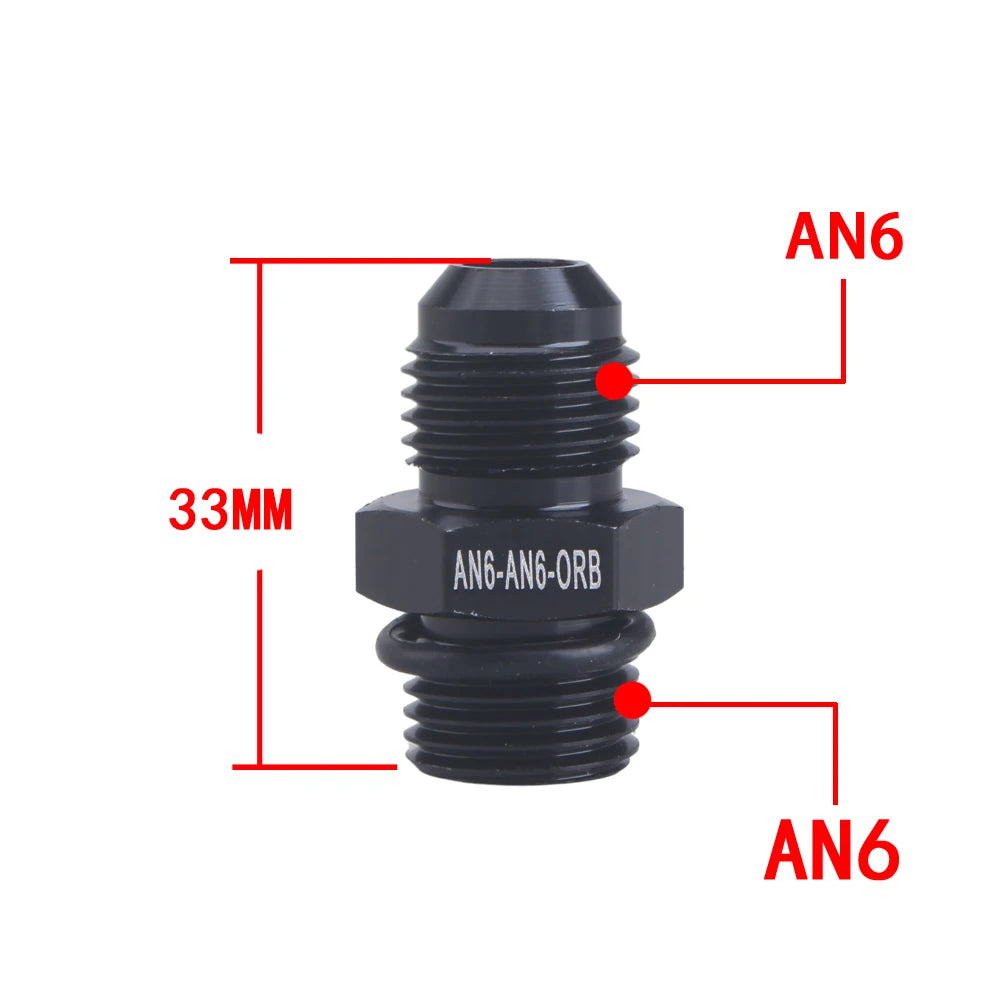 Universal AN6 AN8 AN10 To AN To M14/M16/M18x1.5 Thread Straight Fuel Oil Air Hose Fitting Male Adapter Car Auto Accessories