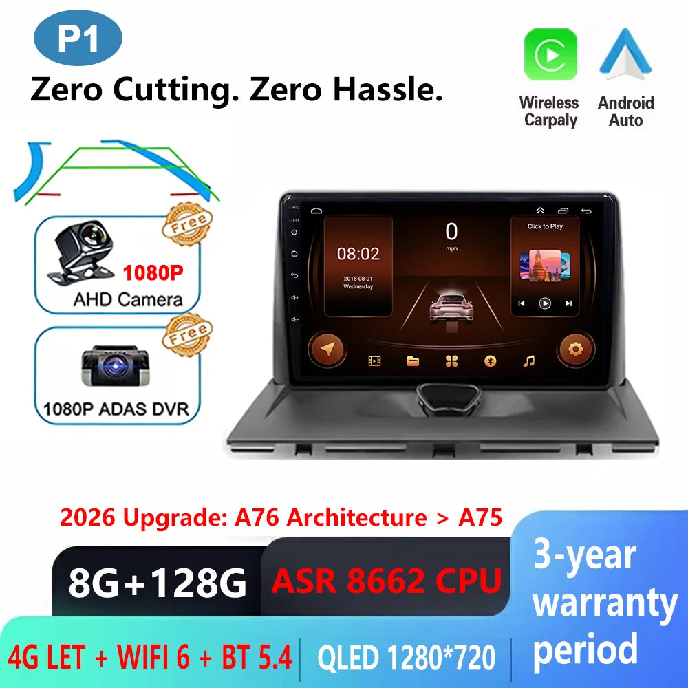 Android 16 Car Radio For Peugeot Expert 2 For Citroen Jumpy For Fiat Scudo For Toyota Proace 2007-2017 WIFI No 2Din Touch Screen