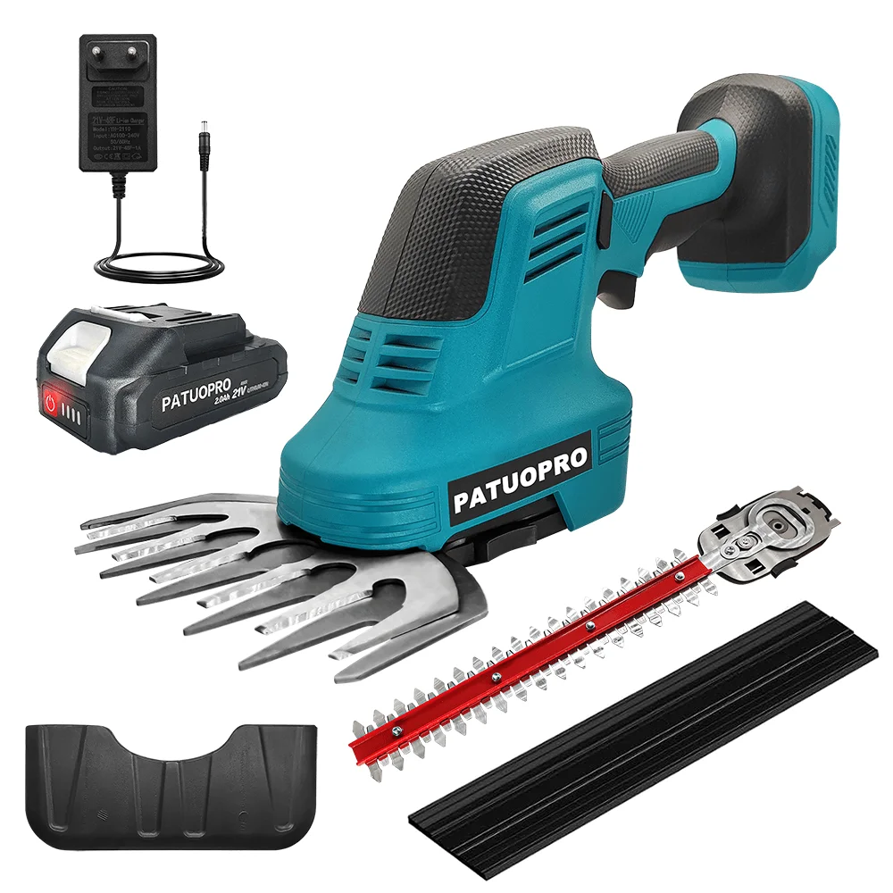 2-in-1 Cordless Hedge Trimmer & Pruning Shears – Compatible with Makita 21V Battery (Battery Not Included)