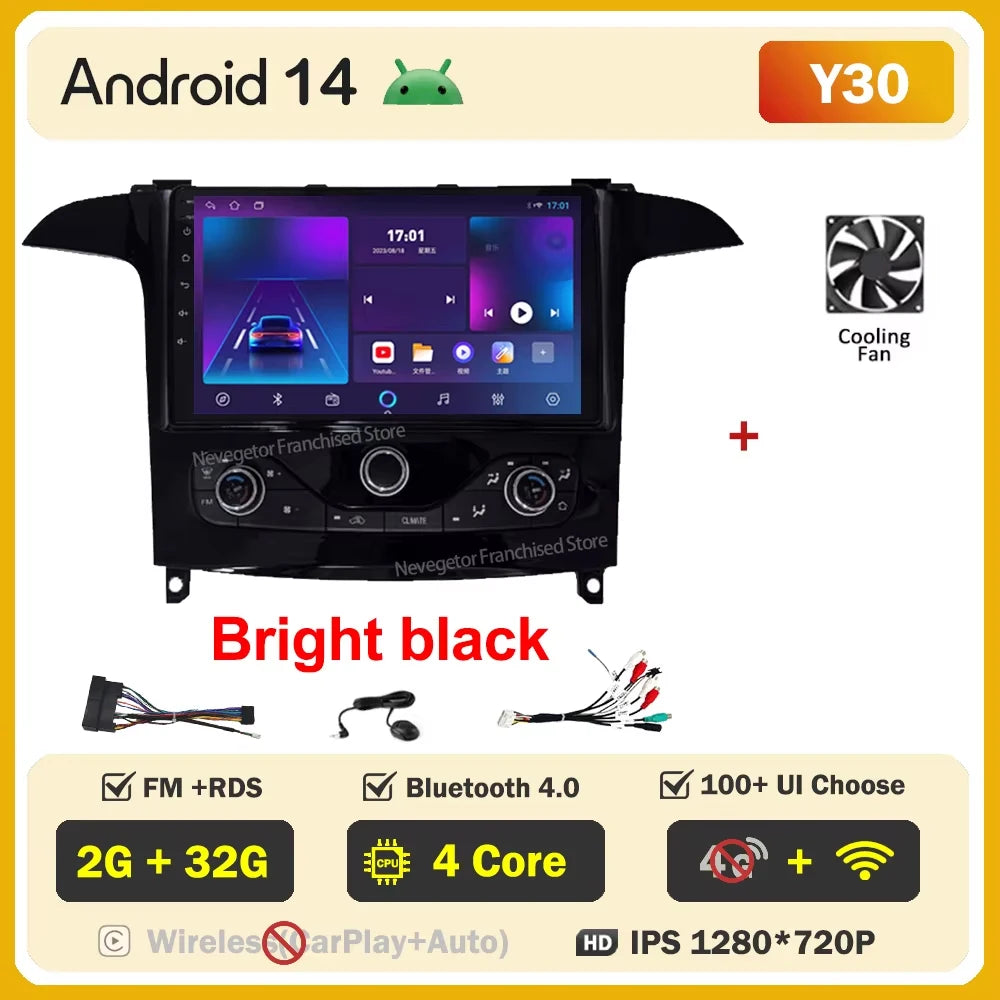 Android 16 Auto Radio For Ford S Max S-MAX 2006-2015 For Ford Galaxy 2014 Carplay Multimedia Video Player Navigation GPS No 2din