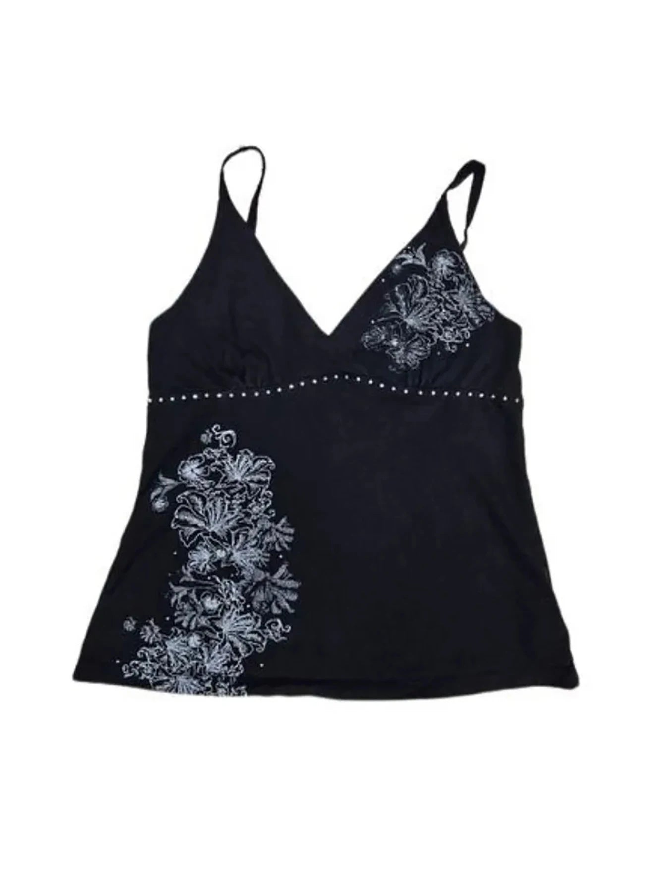 New style elegant style slim fit slimming floral retro printed chest strap cross-border sleeveless vest