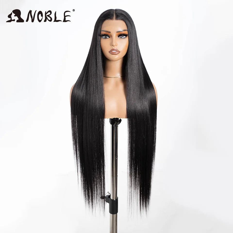 Noble Synthetic Lace Front Wig Cosplay 38 Inch 13X4X1 Straight Lace Front Wigs For Women Blonde Wigs High Density Lace Wig