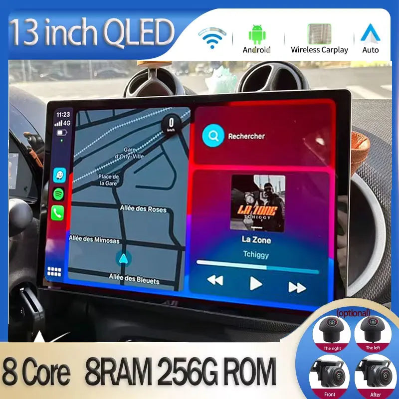 13.1" Android Touchscreen for Mercedes-Benz Smart 453 (2014–2020) — CarPlay, GPS Navigation, WiFi, HD