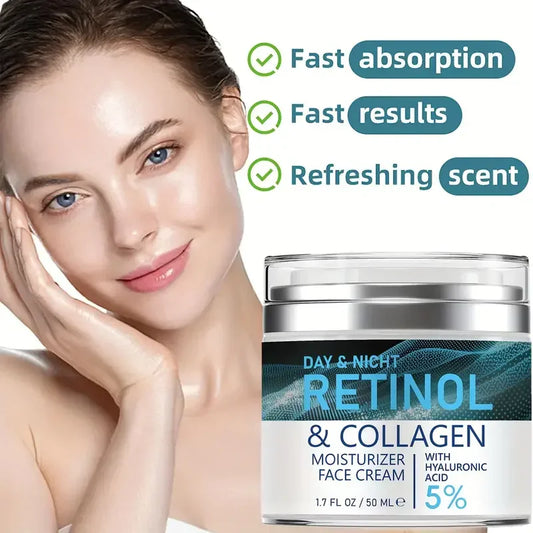 ENVISHA Retinol & Collagen Anti-Aging Face Cream 50ml – Whitening, Pore Refining, Wrinkle Reduction & Deep Hydration | CPNP Certified