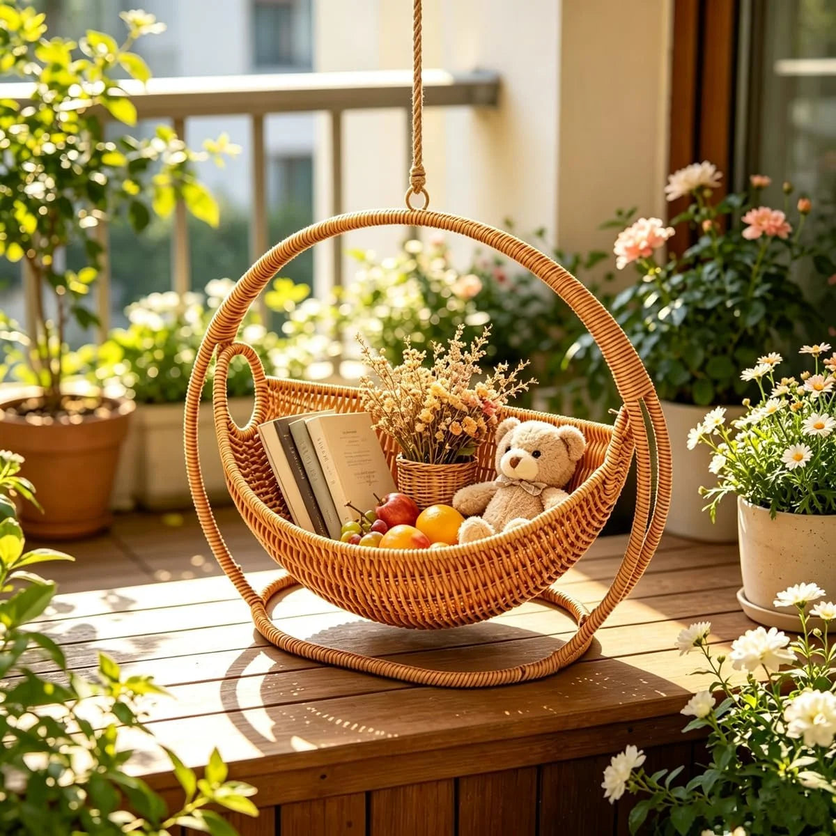 Faux-Woven Cat Cave Bed - Waterproof Basket House – photo 2