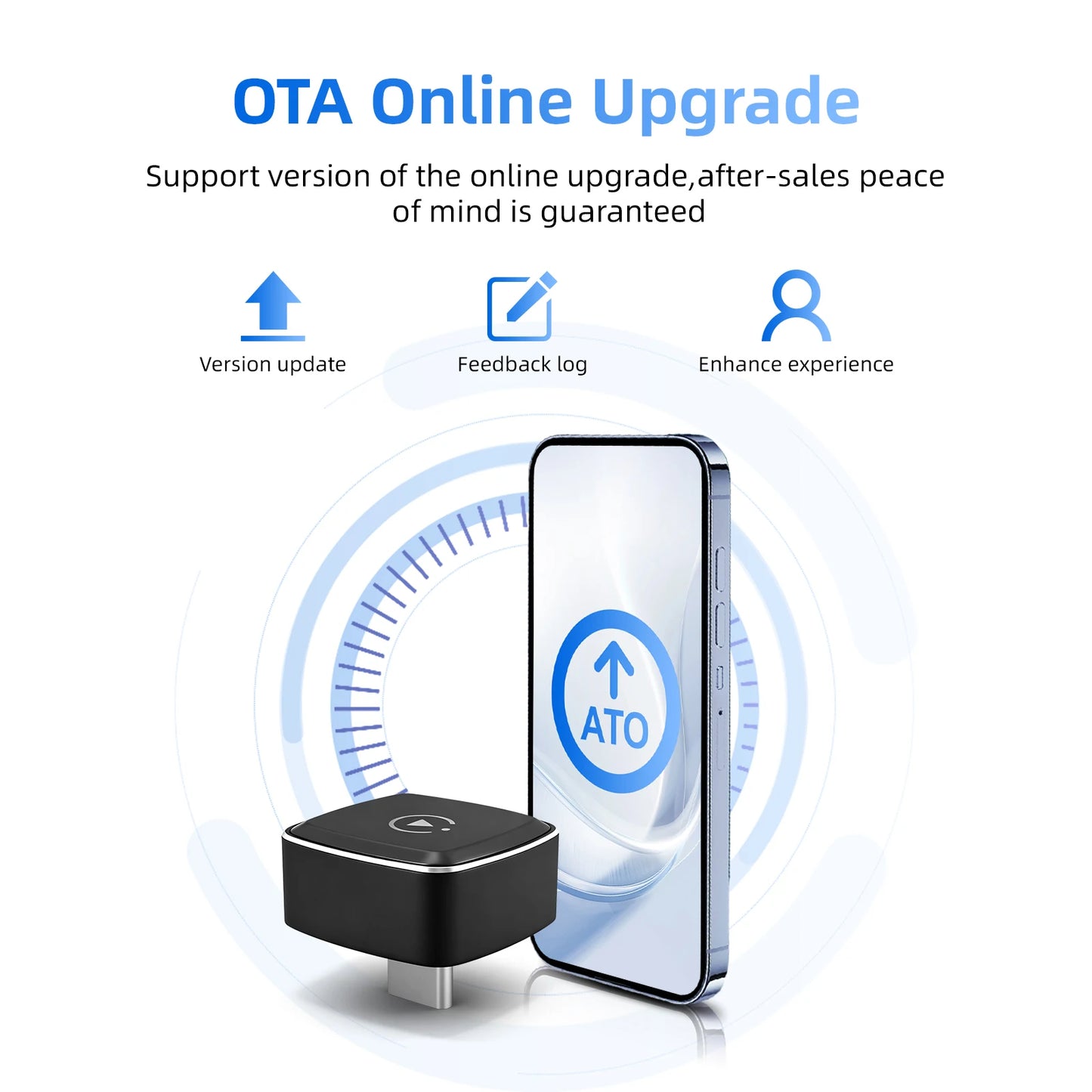 2026 2in1 Ultra-Compact Wireless CarPlay Android Auto Adapter for Factory Type-C/USB Wired Cars with 5G WiFi BT5.0 Plug and Play